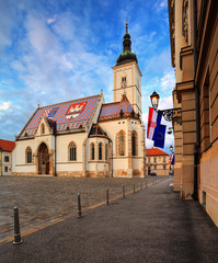 Fototapeta premium St. Mark's Church in Zagreb, Croatia.