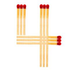 match alphabet isolated on white background