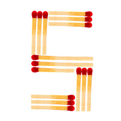 match alphabet isolated on white background