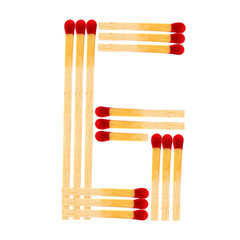 match alphabet isolated on white background