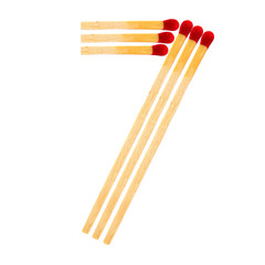 match alphabet isolated on white background