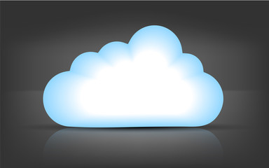 Vector computer cloud on black bsckground. Eps 10