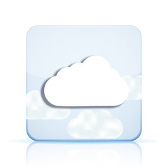 Vector cloud app icon on white background. Eps 10