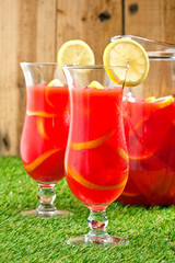Chilled Orange Lemon Sangria