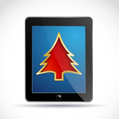 Tablet at Christmas # Vector
