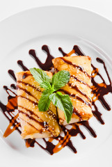 pancakes with chocolate