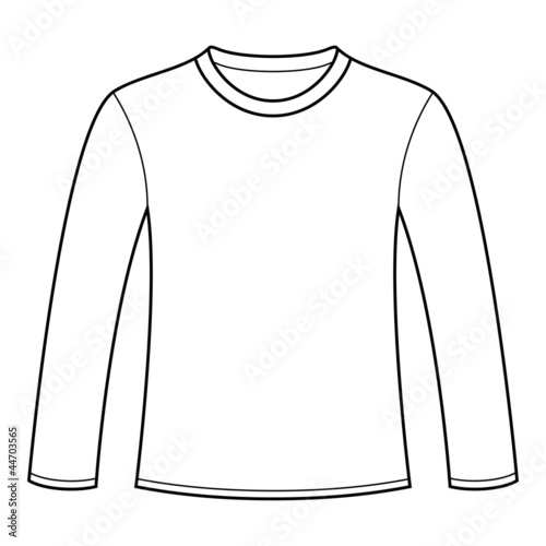 Long Sleeve Shirt Flat Coloring Pages