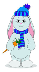 Rabbit girl with a carrot