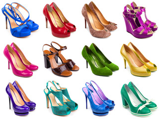 Multicolored female shoes-3
