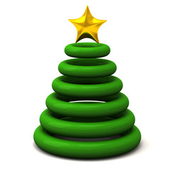 Abstract Christmas tree 3d