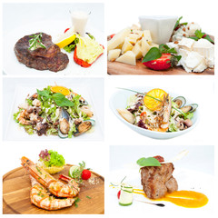 блюда из мяса и морепродуктов