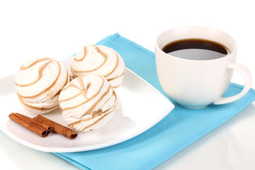 Air marshmallows isolated on white