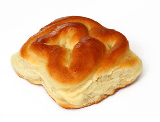 Homemade buns isolated on white background