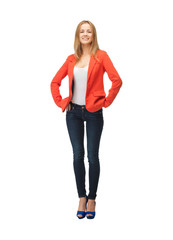 beautiful teenage girl in casual clothes