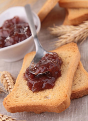 rusk with jam