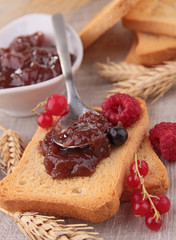rusk with jam