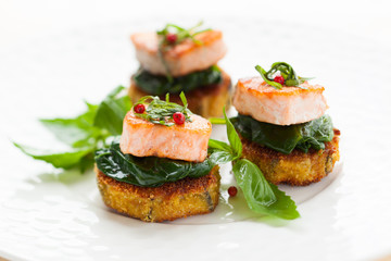 appetizer with salmon