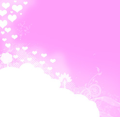 love seamless background with little hearts and place for text