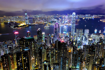 Obraz premium Hong Kong at night