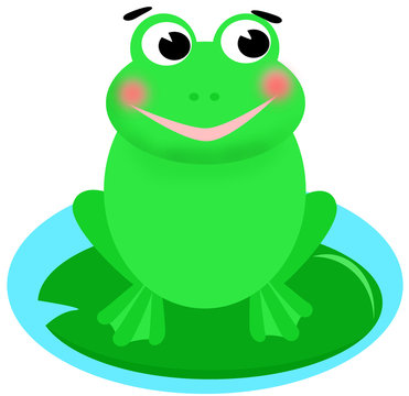 recommend clip art: happy smiling frog