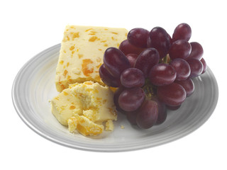 Red Grapes with Cheese