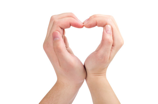 Two hands form a heart shape
