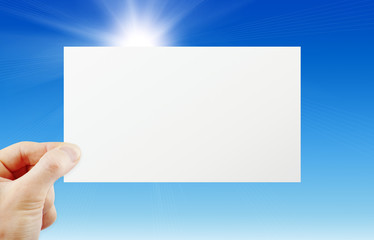 Hand holding paper