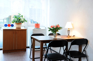 Fototapeta na wymiar interior house, dining table