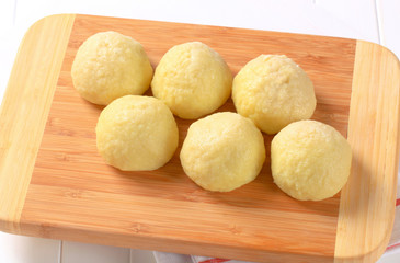 Fototapeta na wymiar Meat stuffed potato dumplings
