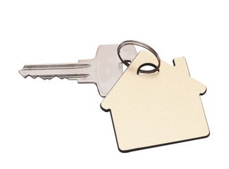 house key isolated on white