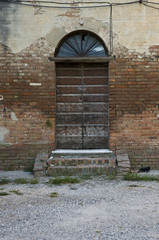 Door of an old abandoned building