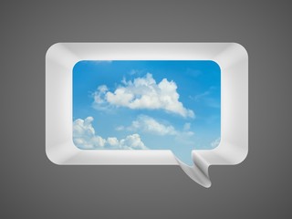 Speech bubble as window
