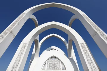 Zelfklevend Fotobehang Islamic monument in the city of Doha, Qatar © philipus