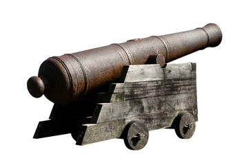 Fototapeta na wymiar Antique artyleryjski samodzielnie