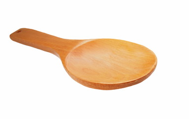 Wooden spoon isolated on white background