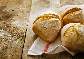 Crisp fresh crusty rolls