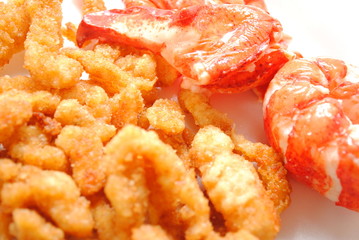 Fried Clams with Lobster