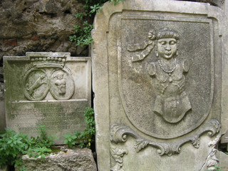 Old headstone in Merano, Italy