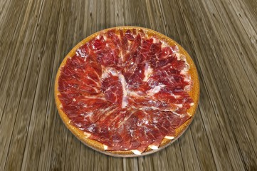 Spanish iberian ham.