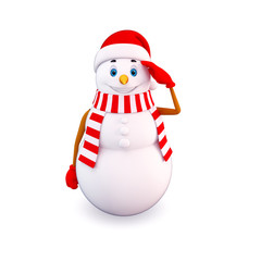 snow man with good look