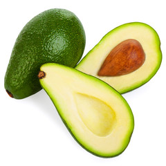 Avocados isolated on a white background