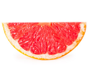 Slices of grapefruit isolated on white background