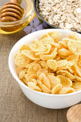 bowl of corn and oat on wood