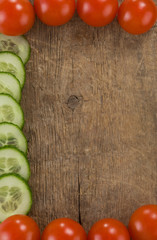 healthy vegetable food over wood background
