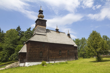 Fototapeta na wymiar Kościół w Opeb Air Museum w Stara Lubovna, Slovakia