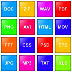 File extension icon series