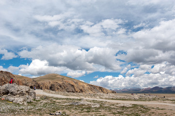 tibet lake in summer