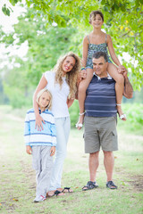 Fototapeta premium Happy Three Generations Family Outdoor