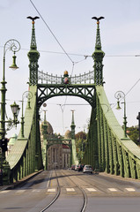 Die Freiheitsbrücke in Budapest, Ungarn