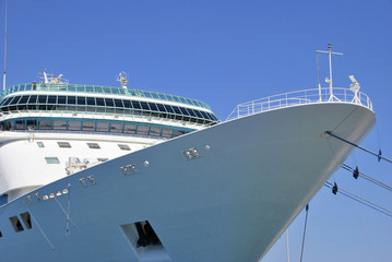 Cruise ship moored